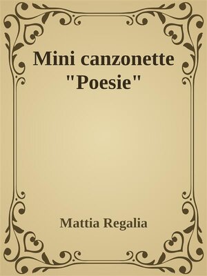 cover image of Mini canzonette "Poesie"